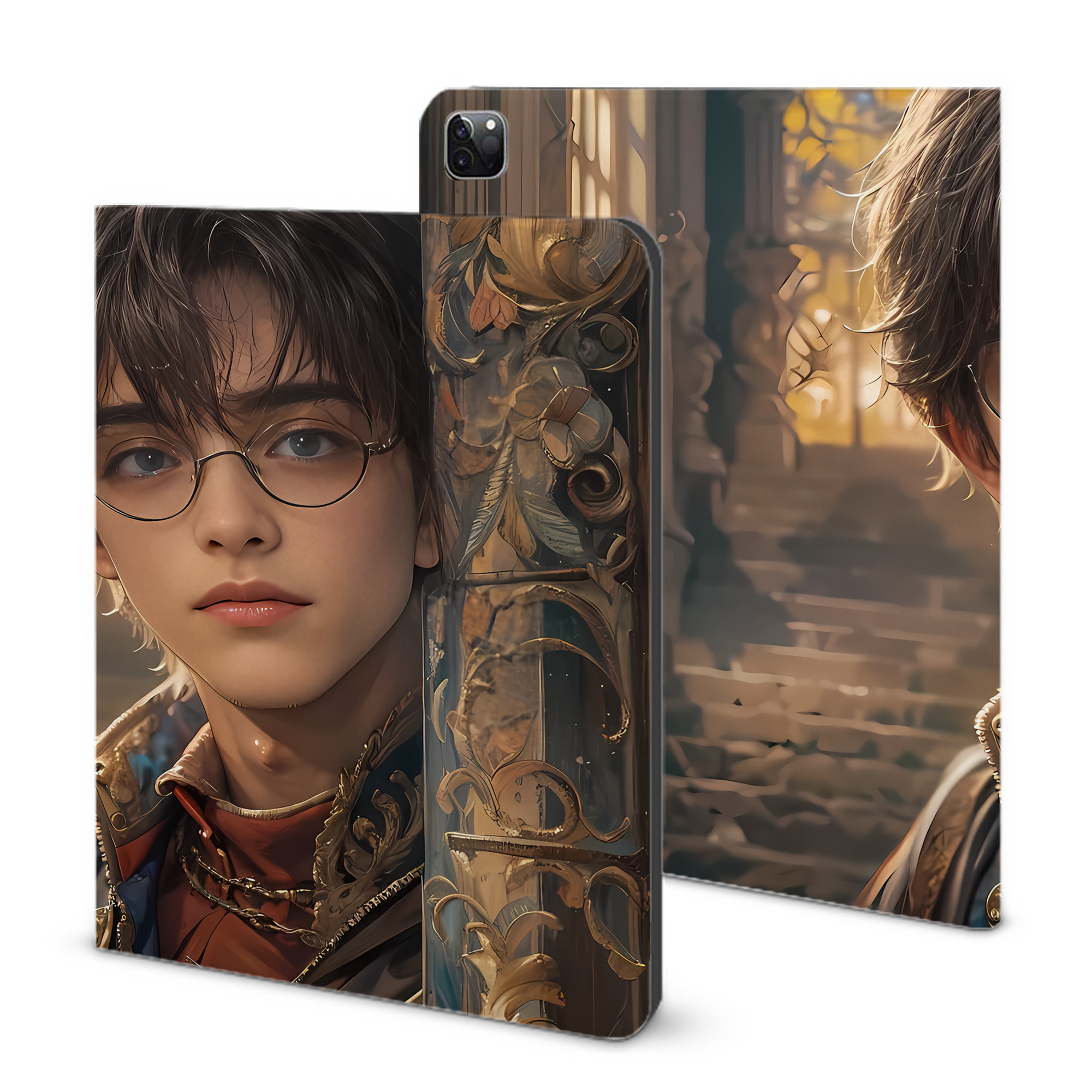 （画像用） Harry Potter ハリー・ポッターシリーズ IPad ケース ブック型 PUレザー TPU 耐衝撃 軽量 薄型 ペン収納なし 全面保護 IPad 各モデル対応